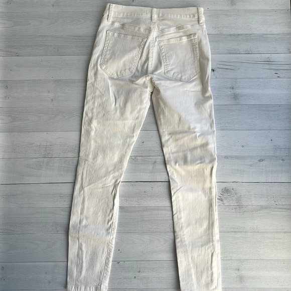 LOFT White Button Up High Waist Skinny Leg Denim 24/00 - Picture 7 of 8